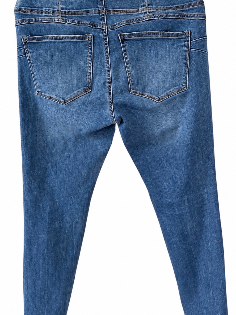 Sfera Women’s Stretch Jeans Size 42 / 32 Blue Wash Double Button Skinny Denim - Picture 9 of 14